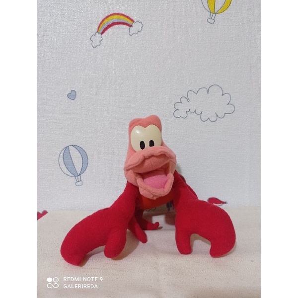 Boneka Karakter Sebastian Si Kepiting / Ariel Mermaid / Kepiting Sebastian