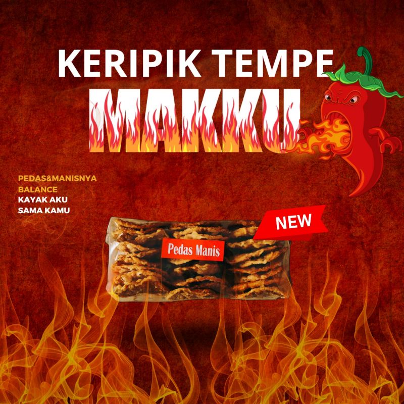 

KERIPIK TEMPE RASA PEDAS MANIS | CAMILAN TEMPE | MAKANAN RINGAN TEMPE KHAS MALANG MAKKU