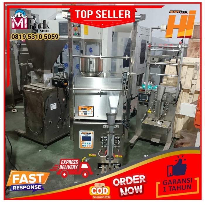 MESIN PACKING KEMASAN SACHET OTOMATIS BUBUK/BUTIRAN FZS-100TSS