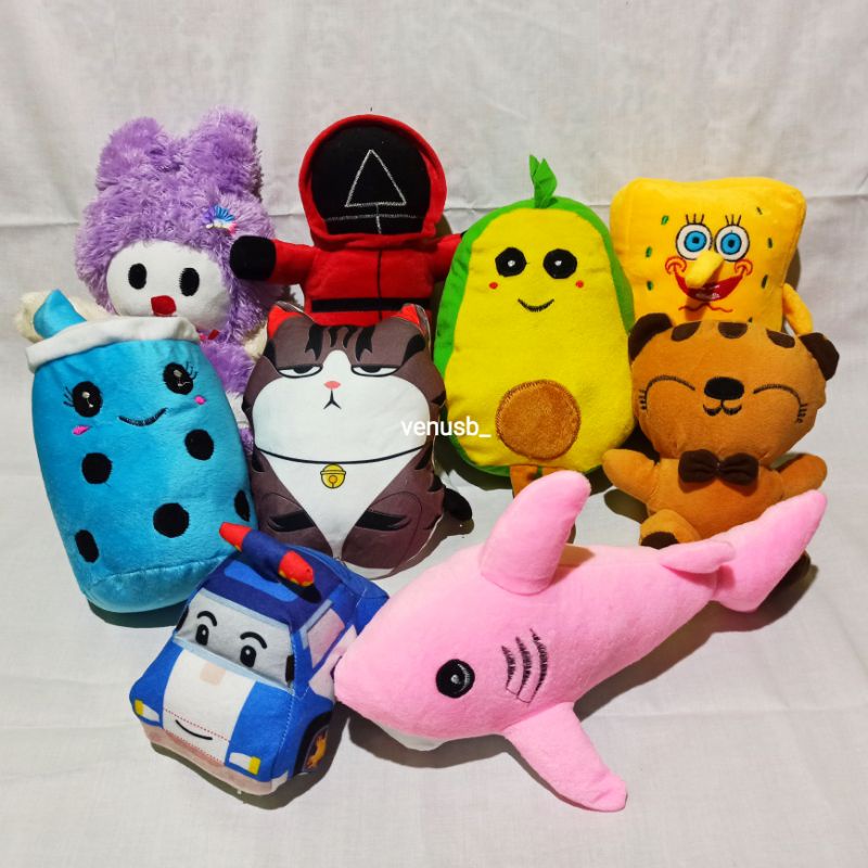 (FREE 2 PIN/BROS) BONEKA BOBA, BUAH, HEWAN, MOBIL, KARAKTER
