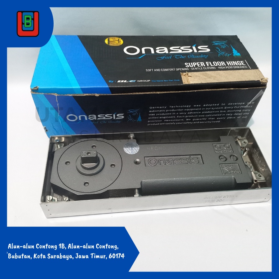 FLOOR HINGE ONS 84 HG Merk ONASSIS Engsel Tanam
