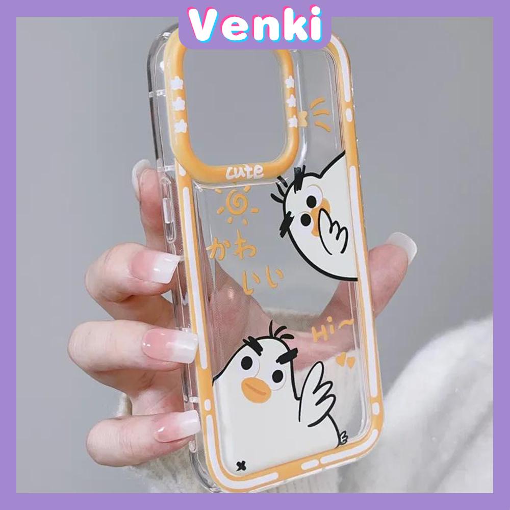 Case For iPhone 14 Pro Max TPU Soft Jelly Airbag Clear Case Cute Yellow Bird Camera Protection Shockproof For iPhone 14 13 12 11 Plus Pro Max 7 Plus X XR