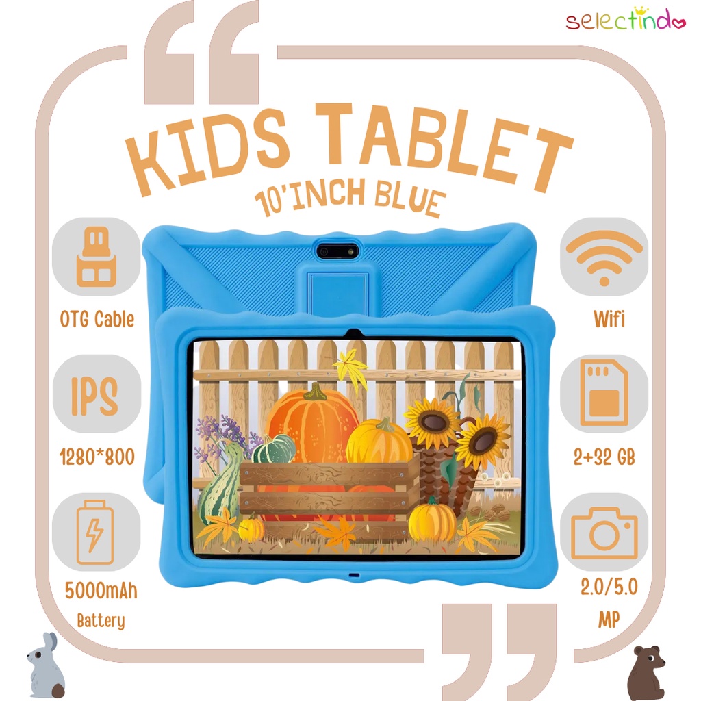 Kids Tablet / Tablet Anak / Tablet 10 Inch / Tablet PC / Tablet Android 10 / 2/64GB / 2/32GB / Kids Gift / Zoom / WhatsApp / Play Store / 2 Camera / WiFi only