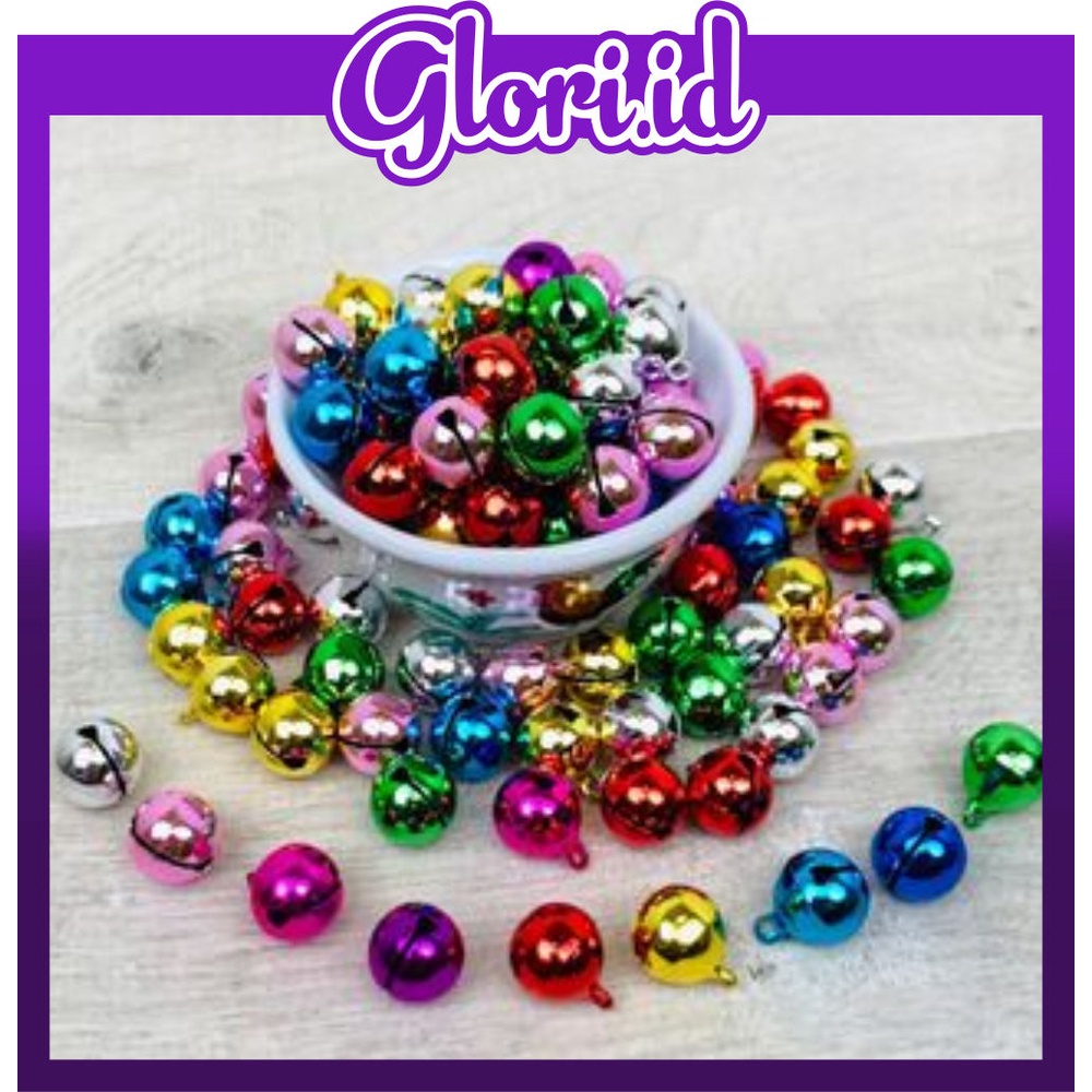 GLORI.ID Lonceng kuningan Kerincingan Kelintingan Warna Warni 10mm R778