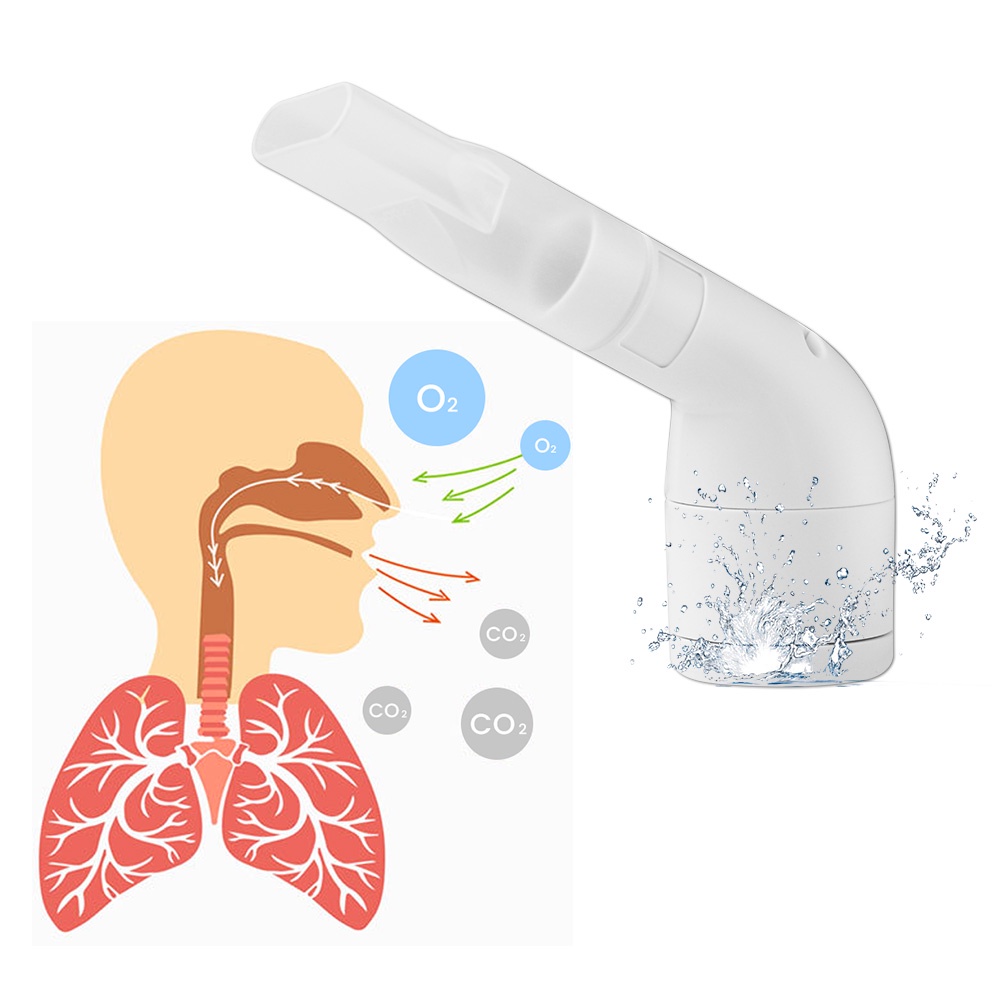 Lung Fitness Trainer Breathing Mouthpiece Respirator Alat Latihan