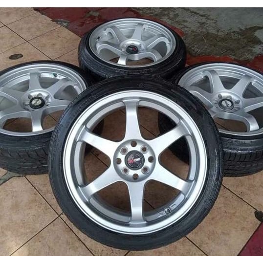 Velg Mobil Bekas Ring 17 TE37 R17X7,5-9 Pcd 4x100 4x114,3 ET 25-30 BAN 205 45 R17