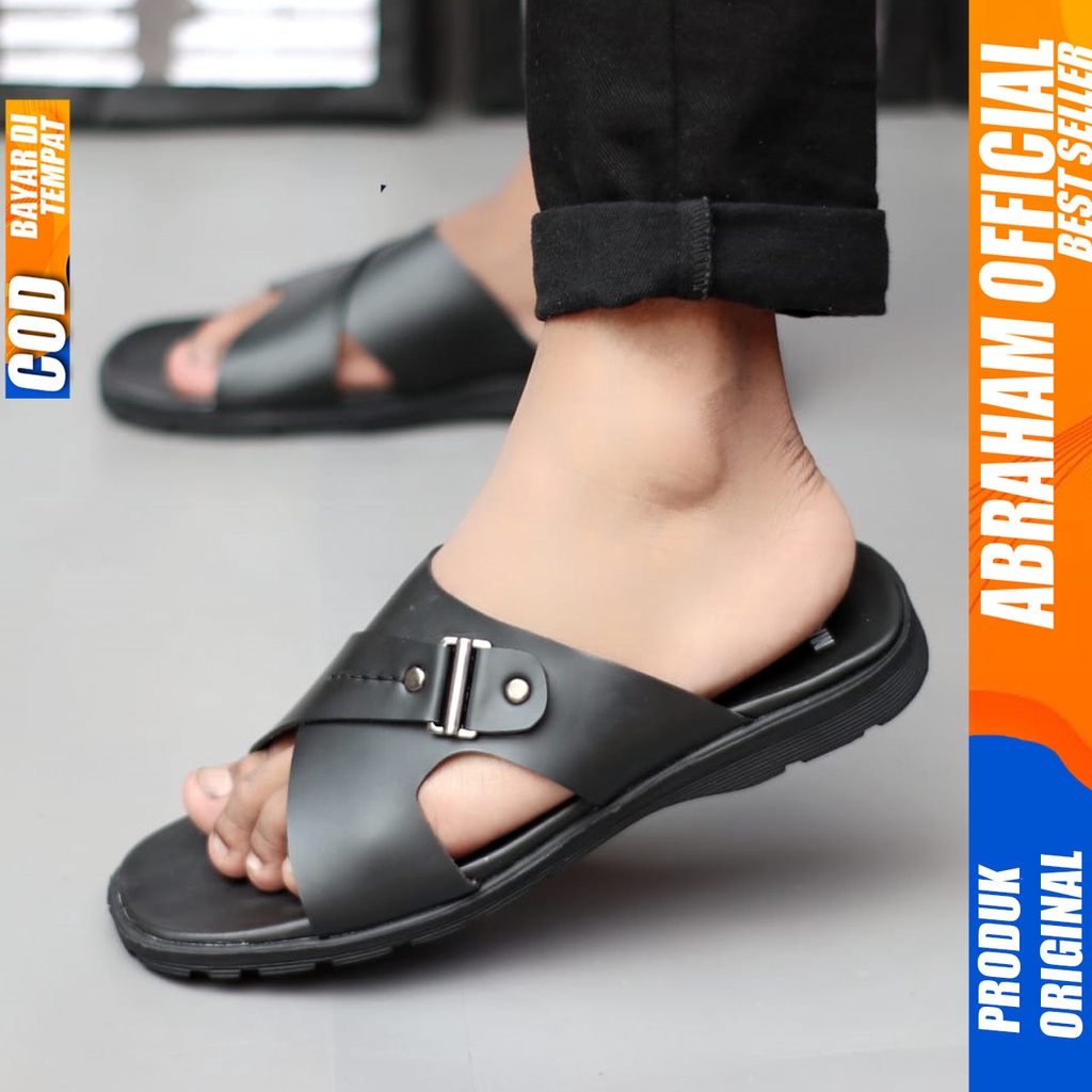 Sandal Slide Pria Sendal Selop Pria Abraham Falcon