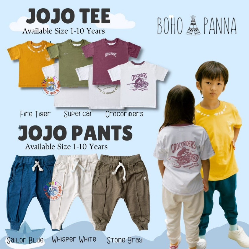 Bohopanna Jojo Tee 1-10 Tahun Tshirt Atasan Anak 2 Warna CBKS