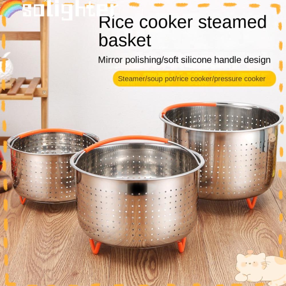 Solighter Steamer Basket High Quality Untuk Panci Presto304Aksesoris Kompor Stainless Steel