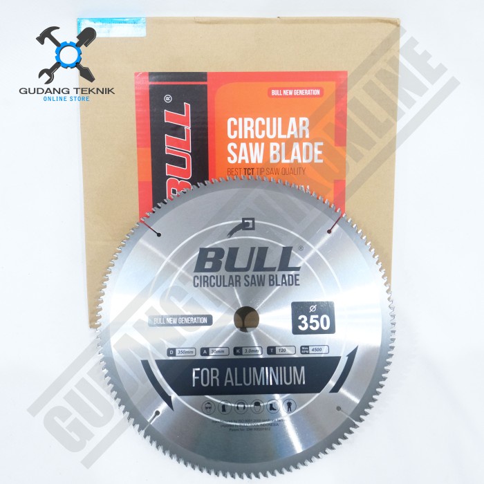 Mata Pisau ALUMINIUM 14&quot; Circular Saw 120T 350 mm BULL / Mata Gergaji Circle 14 Inch 120T Circular Saw Blade BULL