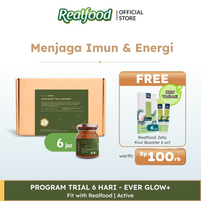 

Realfood Trial Ever Glow Plus Sarang Burung Walet + Kurma + Energi