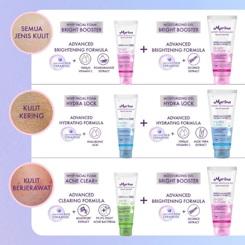 Marina Facial Foam 100 ml | Sabun Cuci Muka Marina