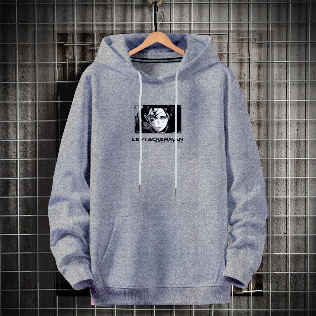 Sweater hoodie ANIME pria wanita kekinian levi ackerman / hoodie anime terbaru