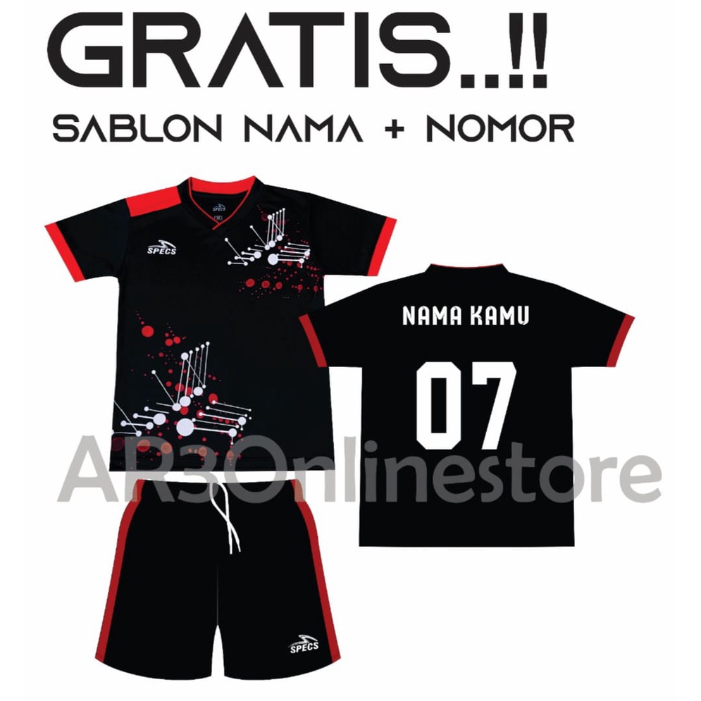 ( FREE SABLON NAMA + NOMOR ) Baju olahraga anak laki/perempuan kaos bola futsal sepak bola baminton bulutangkis terbaru