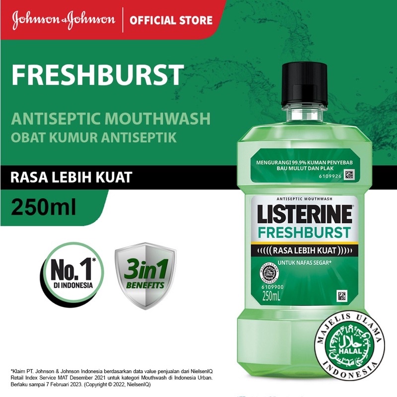 HCS - LISTERINE Fresh Burst Antiseptic Mouthwash / Obat Kumur Antiseptik 250ml