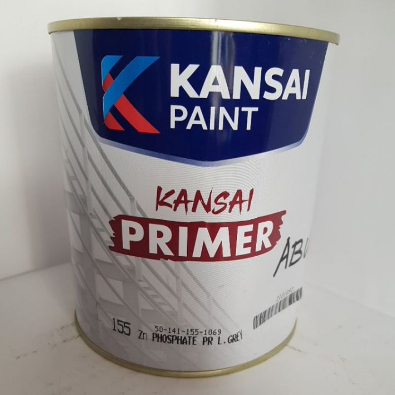 Ftalit Kanzai Zinc Phosphate Peimer 155 Light Grey Cat Dasar Cat Kayu & Besi 1Ltr