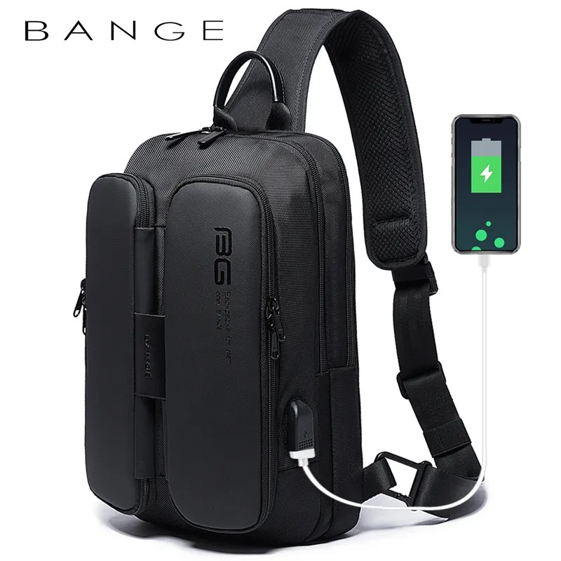 Bange BG7079 Tas Selempang Pria Waist Bag Pria Sling Bag Pria