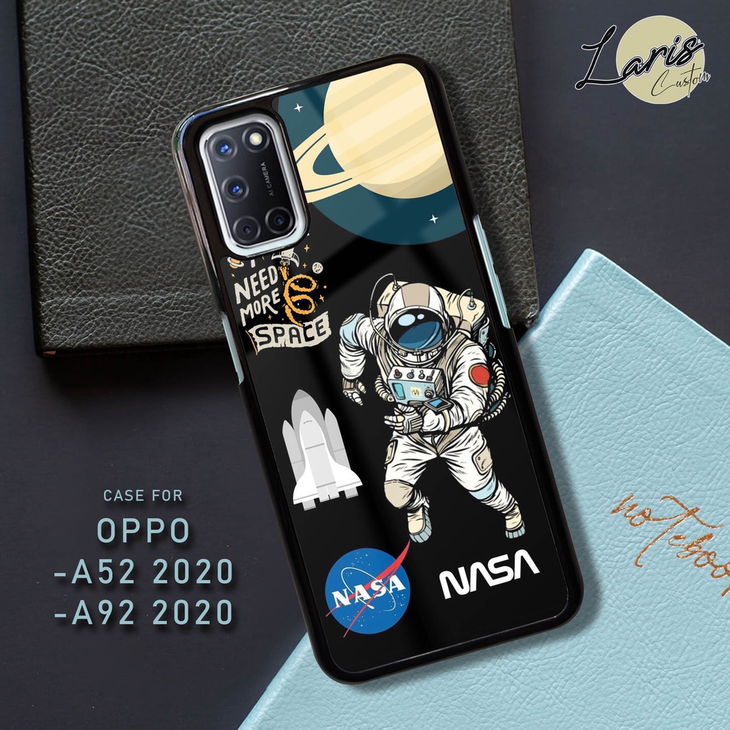 Case OPPO A52/ A92  - Casing OPPO A52/ A92 - Terbaru Laris Custom [ MOTIF NASA MOON ] Casing Hp OPPO