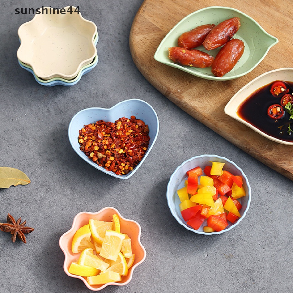 Sunshine 10PCS Dipping Sauce Dish Piring Piring Rumah Bumbu Mangkok Piring Dapur.