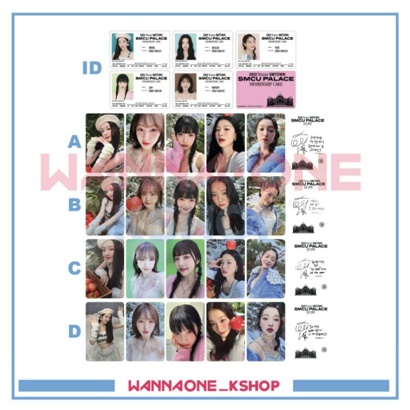 photocard red velvet smcu palace