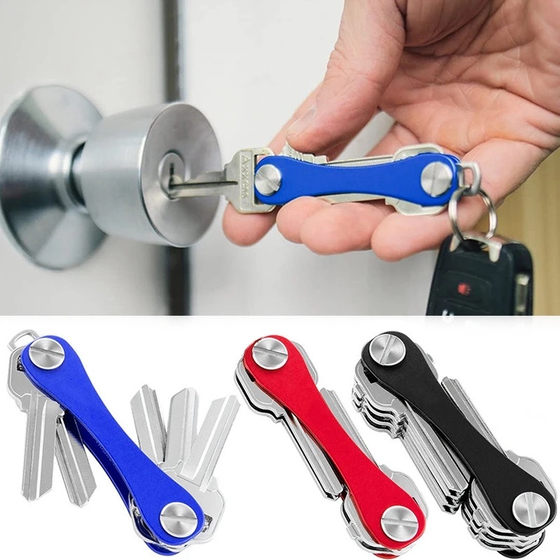 Kreatif Smart Mini Key Chain Compact Key Decorative Holder Clip Rumah Penyimpanan Kunci Logam Klip Portable Gantungan Kunci Alat Praktis Organizer