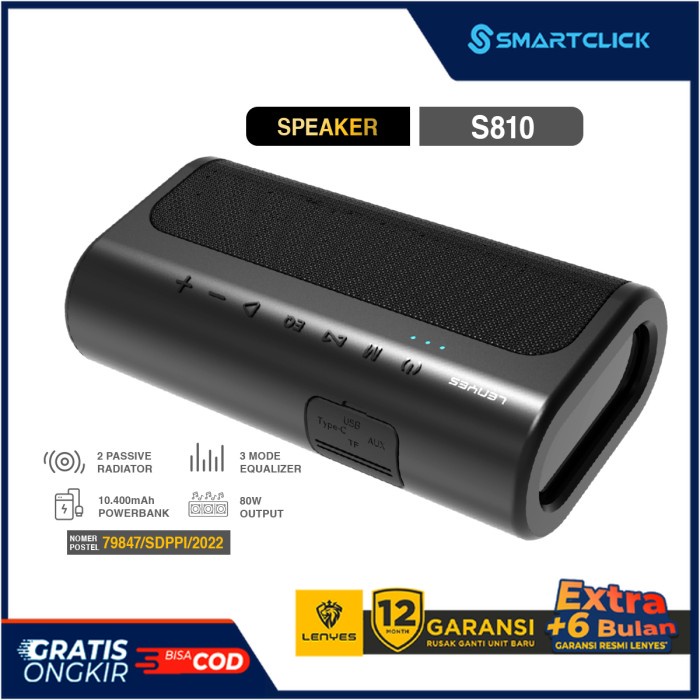 Bluetooth Speaker Portable Lenyes S810 Wireless Hifi Stereo Original