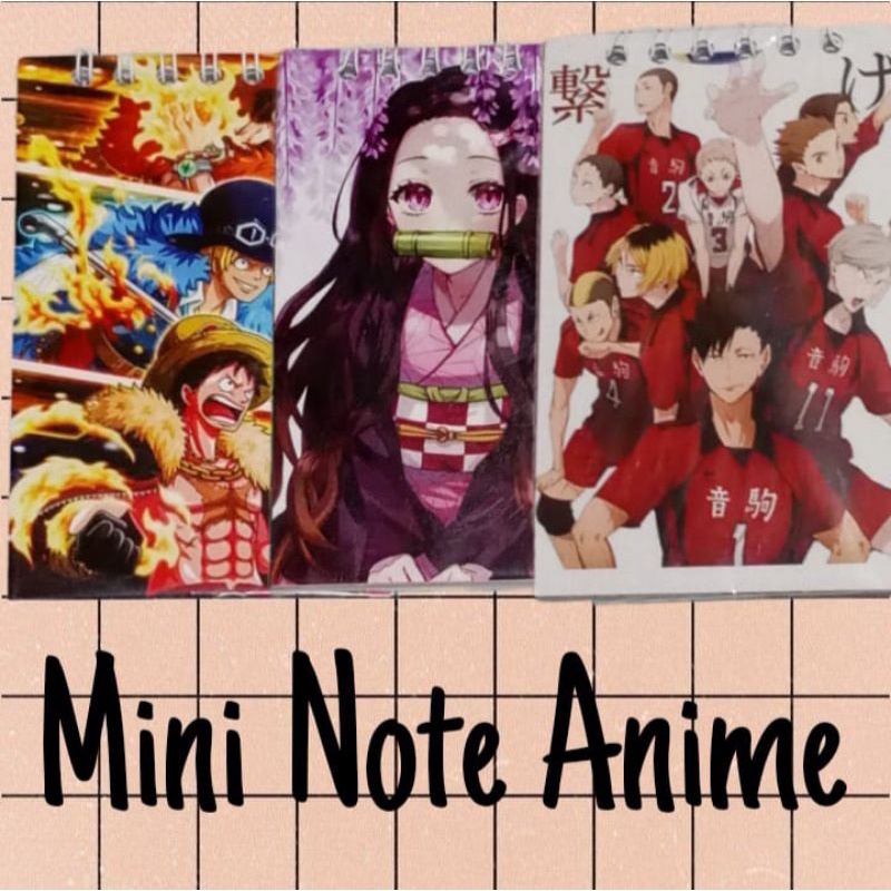 

Mini Note Anime Jujutsu Kaisen Haikyu One Piece Kimetsu