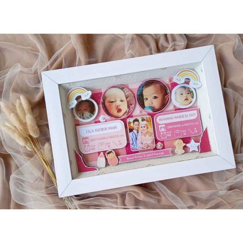 Data bayi - biodata bayi - frame 3d - kado bayi - kado