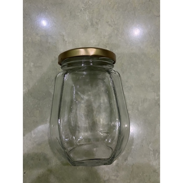 Toples Jar Kaca 500gr Glass Jar Kaca Tutup Kayu Bulat 500 gram Botol Selai Kaca