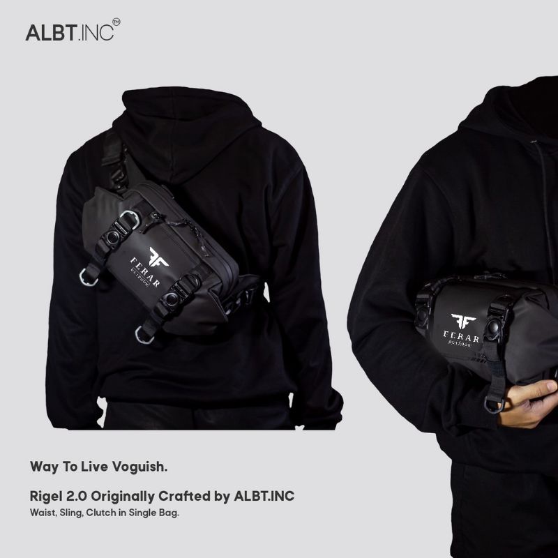 Tas waistbag / Clucth bag / Tas selempang / Tas pinggang Anti air Edition Ferar Darknight