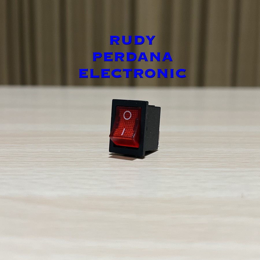 SWITCH ROCKER SAKLAR ON OFF 4 PIN KOTAK LED 6A 250V 10A 125V - 21MM 15MM 21x15 MM