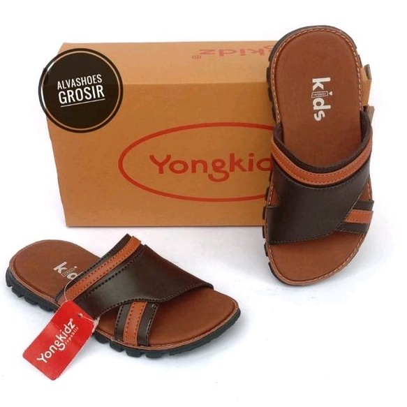 Sandal anak cowok model slop 02 usia 4 5 6 7 8 9 10 11 12