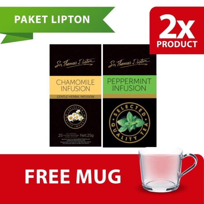 Lipton Stl Enveloped Peppermint & Chamomile Free Mug