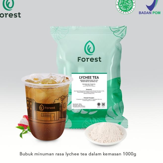 

✨MEGA ⚡ALE✨ Bubuk Minuman LYCHEE TEA Powder 1000g - FOREST Bubble Drink