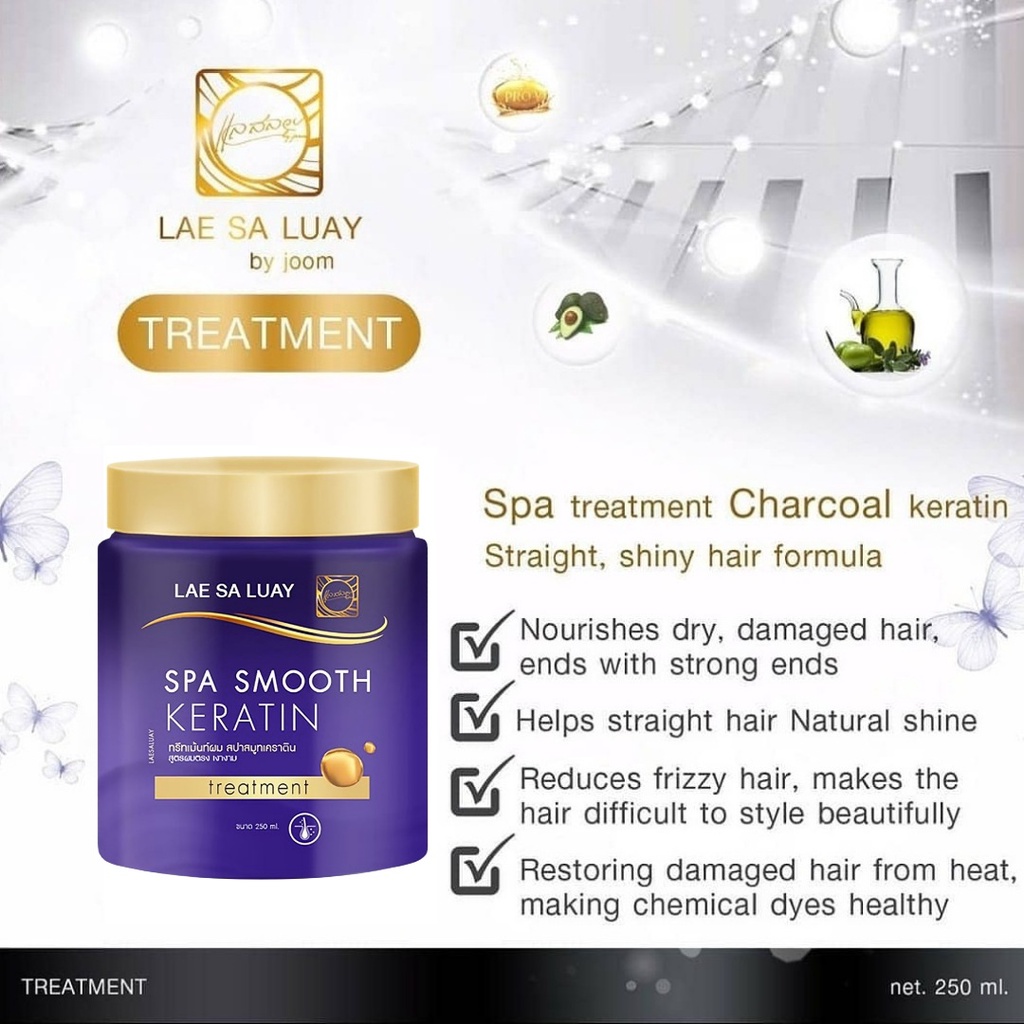 LAE SA LUAY SPA SMOOTH KERATIN HAIR MASK - TERDAFTAR BPOM - MASKER RAMBUT