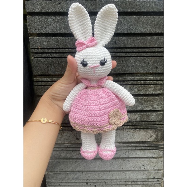 Boneka Rajut Rabbit White/ Amigurumi / boneka amigurumi