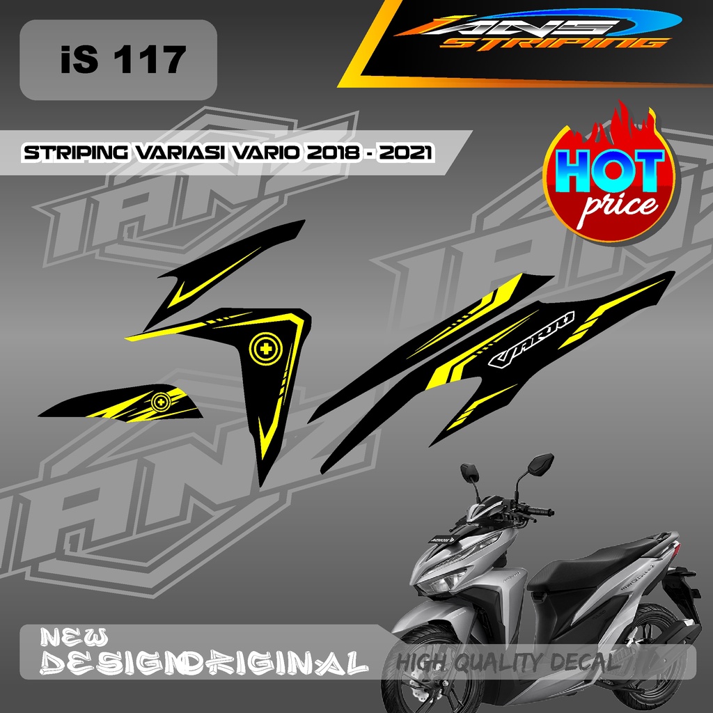 TERBARU STIKER STRIPING VARIO Led Vario 150 MOTIF GRAFIK RACING BAHAN HOLOGRAM / NON HOLOGRAM IS117