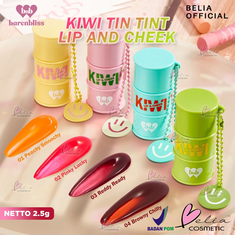 ❤ BELIA ❤ BNB barenbliss Korean Kiwi Tin Tint Lip &amp; Cheek | Blendable Intens 2 in 1 Tint | BPOM