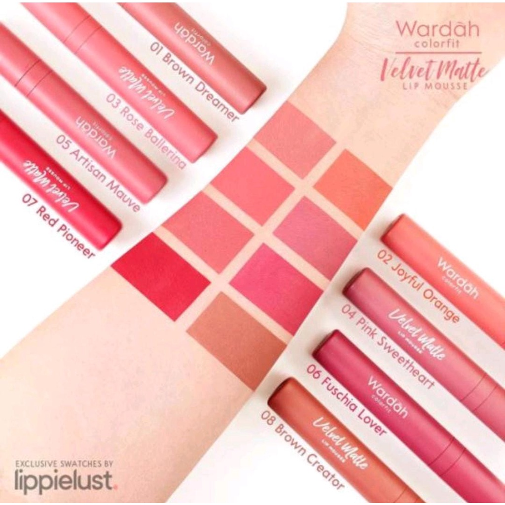 Wardah Colorfit Velvet Matte Lip Mousse - Nyaman dan Lembap di Bibir