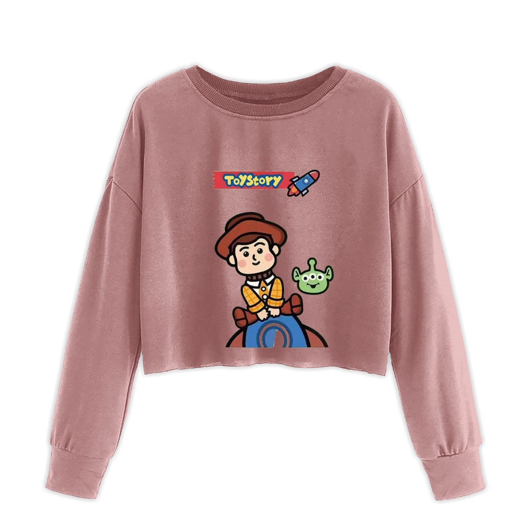 ALIEN TOY STORY SWEATER CROP WANITA GAWA