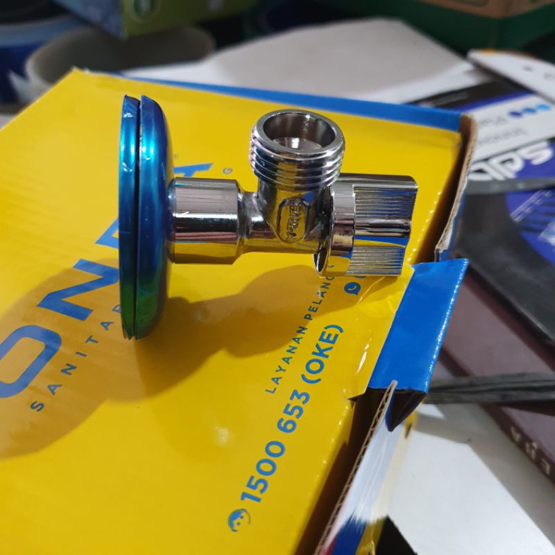 stop kran kloset wastafel cabang kran F ONDA JF 03 TA (Angle Valve)