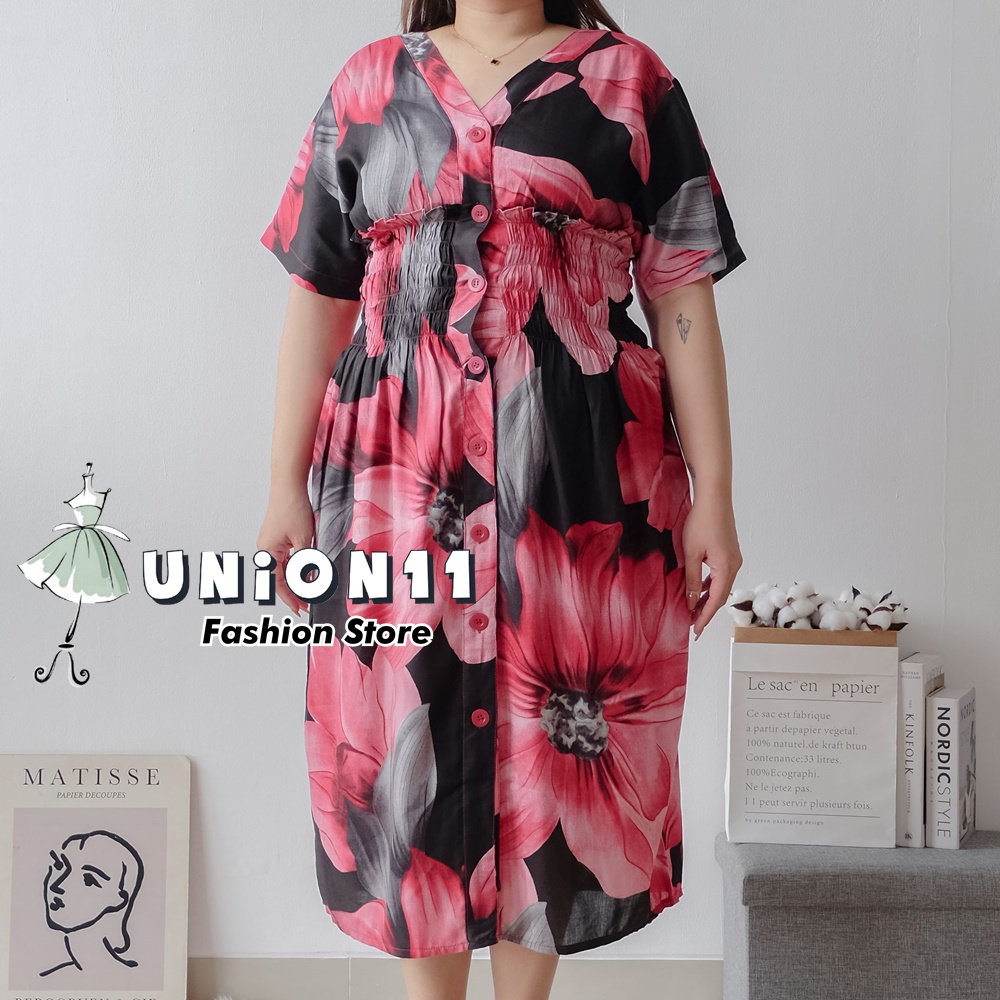 UNION11- DRESS WANITA JUMBO XXXL / DRESS WANITA JUMBO LD 120 CM / MAXI DRESS WANITA LD 120 MIRANTI