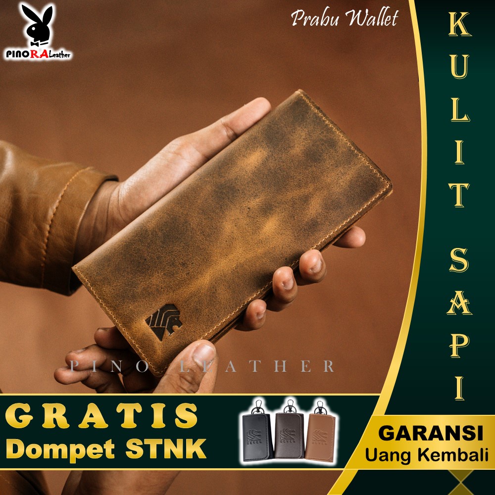 Dompet Kulit Pria Cowok Panjang Bahan Crazy Horse Premium Leather Reven Prabu Wallet