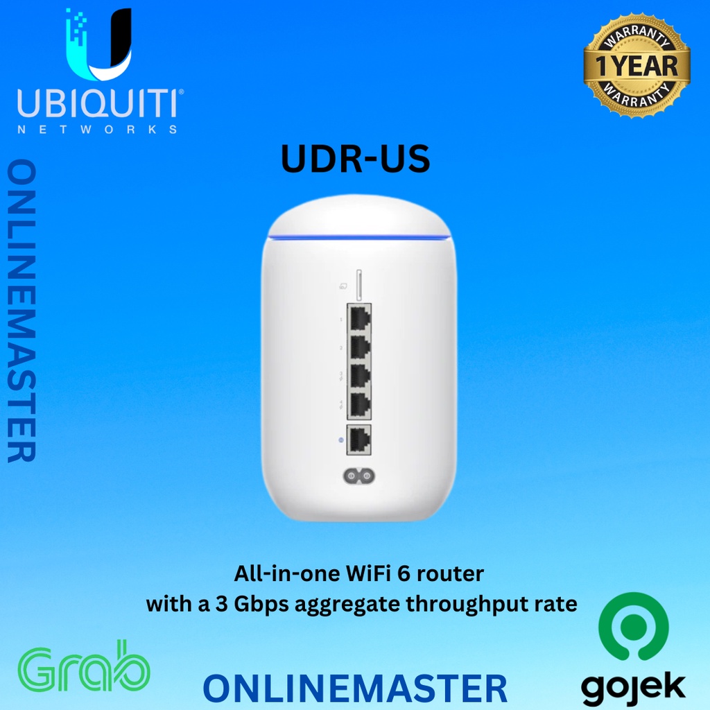 Ubiquiti UDR Dream Router - Gateway Keamanan dengan WiFi 6 dan Manajemen Jaringan Canggih