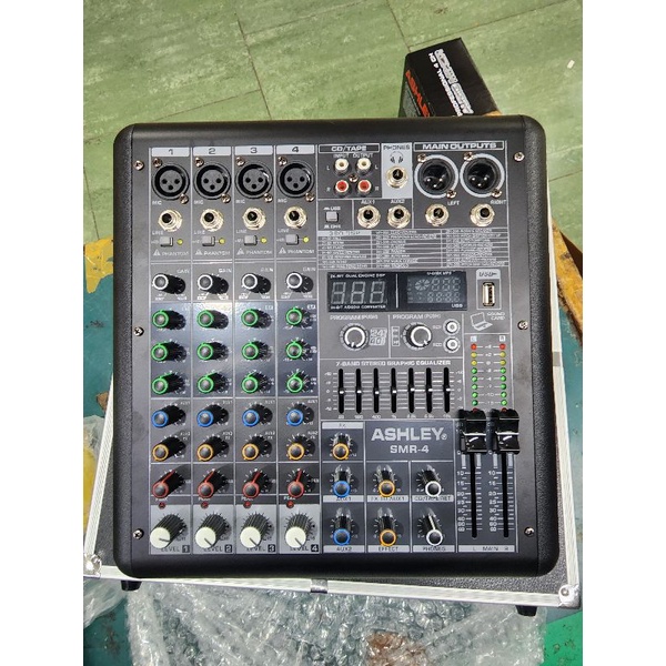 Mixer Ashley 4 Channel Smr4 Usb Bluetooh Effect Vocal 320 Dsp Reverb