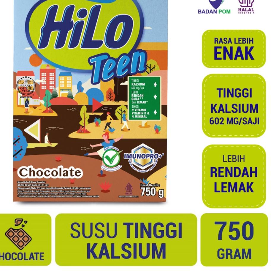 

► Hilo Teen Chocolate 750 gram - Susu Tinggi Kalsium Rendah Lemak ❂