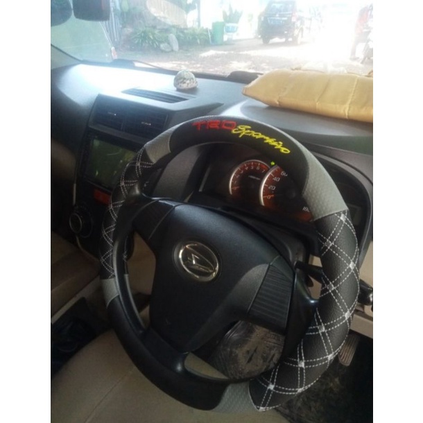 Asesoris Cover stir Seter Sarung ster setir Mobil Trd Sportivo Daihatsu xenia sigra ayla sirion luxi