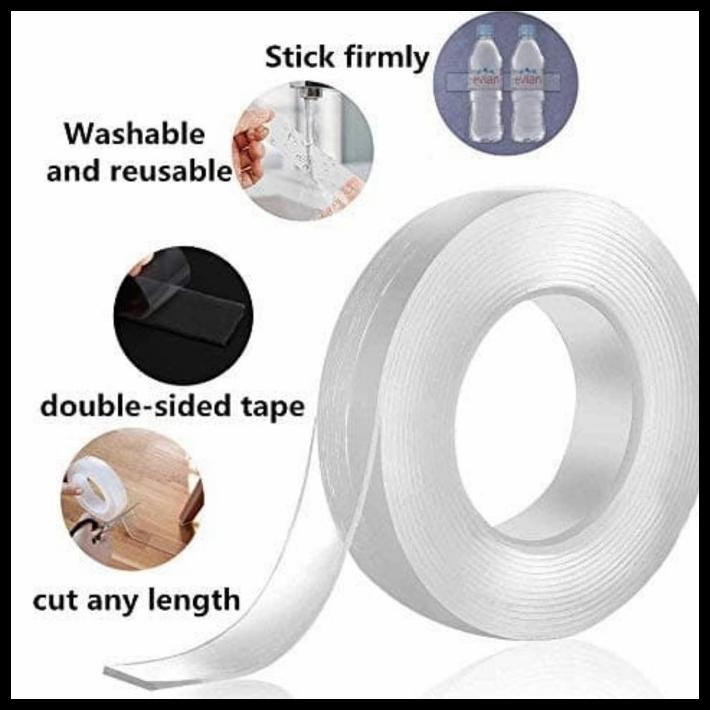 

Double Tape Isolasi Bening 3X500Cm Tebal 1Mm Dobel Tip Transparan