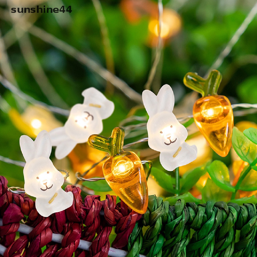 Sunshine 1Pc 1M LED Bunny String Lights Paskah Dekorasi Nikmat Pesta Dengan Kotak.