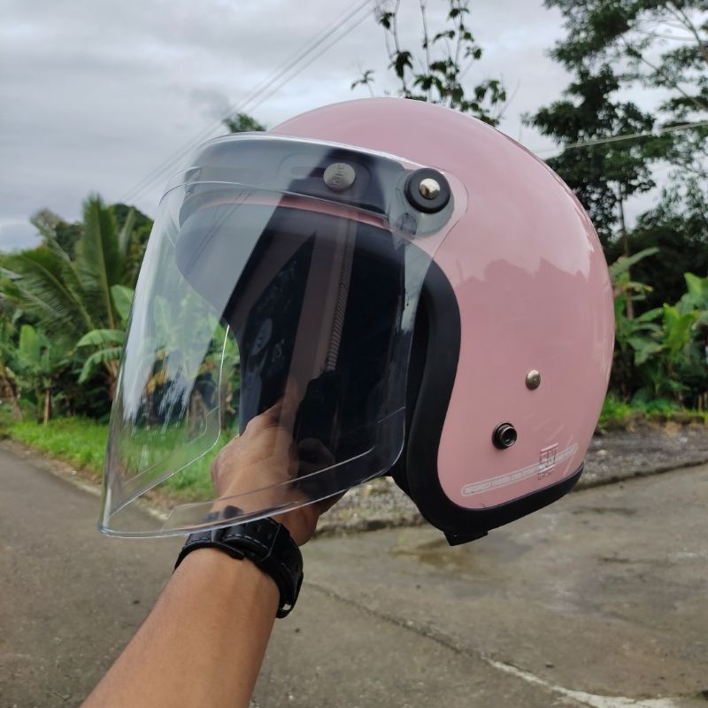 HELM BOGO DEWASA CLASSIC KACA DATAR